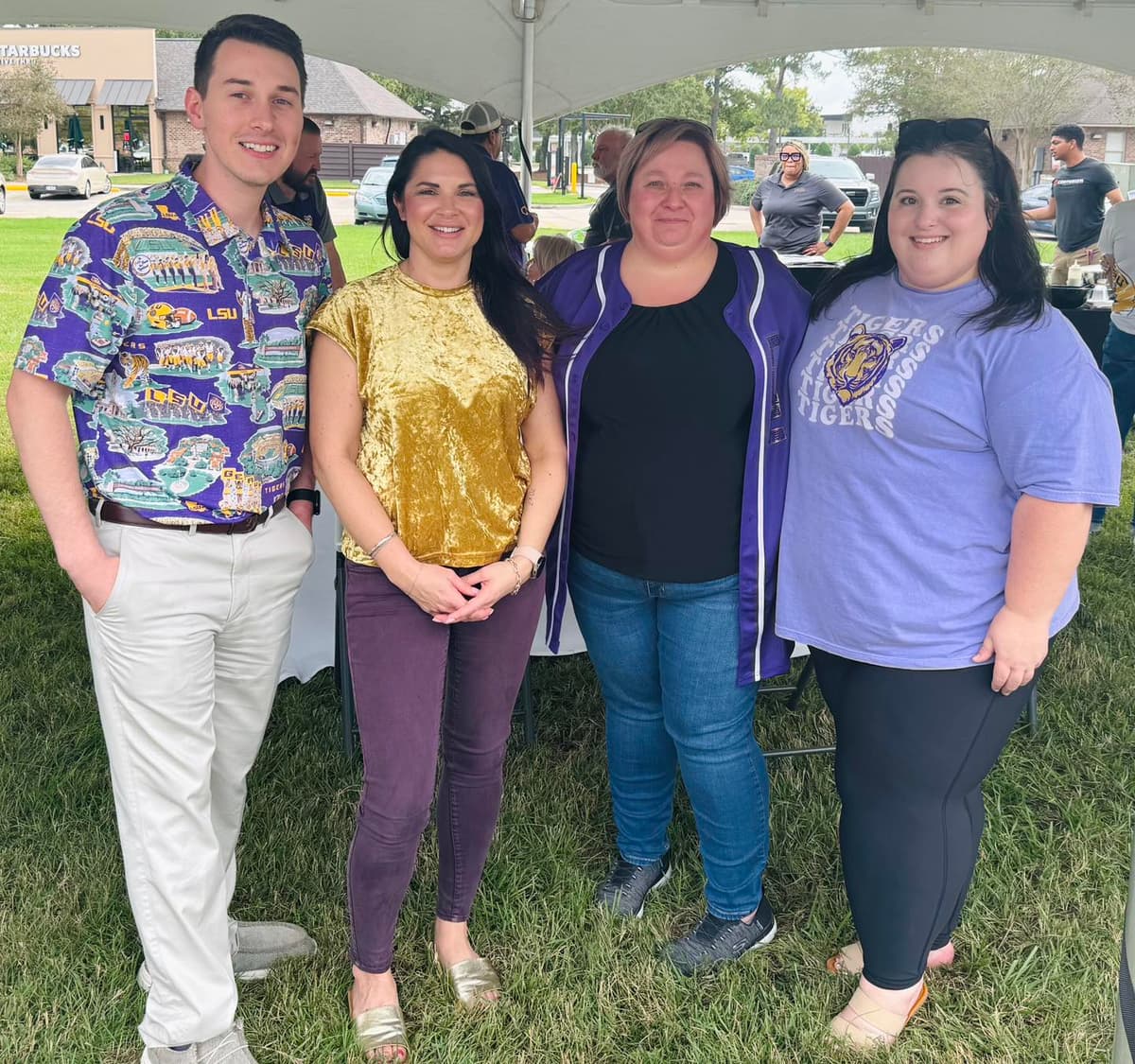 Chabert Insurance team at LSU tailgate